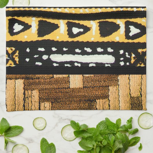 Tribal Elegance: Geweven symboliek Theedoek (Gevouwen)