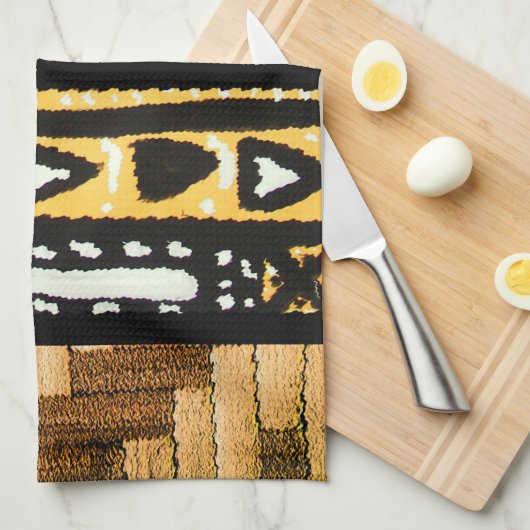 Tribal Elegance: Geweven symboliek Theedoek (Quarter Fold)