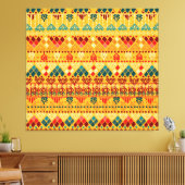 Tribal elementen, veelzijdig naadloos patroon. canvas afdruk (Insitu (Woonkamer))