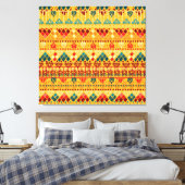 Tribal elementen, veelzijdig naadloos patroon. canvas afdruk (Insitu (Slaapkamer))