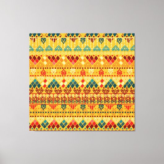 Tribal elementen, veelzijdig naadloos patroon. canvas afdruk (Voorkant)