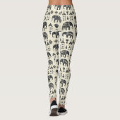 Tribal Elephant Boho Pattern (1) Leggings (Achterkant)