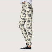 Tribal Elephant Boho Pattern (1) Leggings (Links)