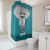 Tribal Elephant Douchegordijn (In situ)