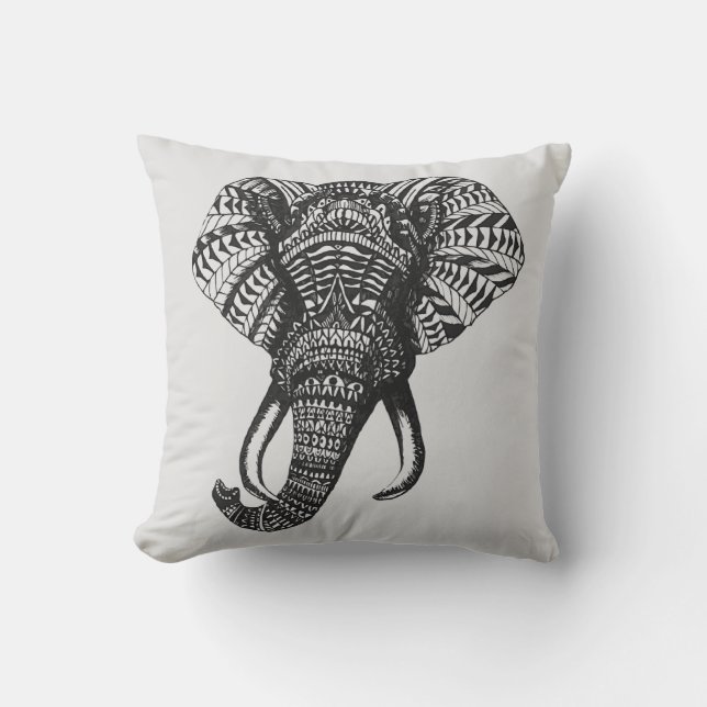 Tribal Elephant Pillow Kussen (Front)