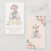 Tribal Elephant Pink Floral Boos for Baby Informatiekaartje (Voorkant / Achterkant)