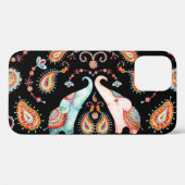 Tribal Elephant: Waterverf Paisley Pattern. Case-Mate iPhone Case (Achterkant (horizontaal))
