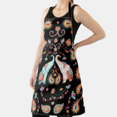 Tribal Elephant: Waterverf Paisley Pattern. Schort (Insitu)