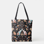 Tribal Elephant: Waterverf Paisley Pattern. Tote Bag (Achterkant)