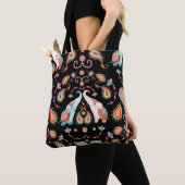 Tribal Elephant: Waterverf Paisley Pattern. Tote Bag (Dichtbij)