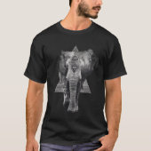 Tribal Elephant with Forest Overlay  T-shirt (Voorkant)