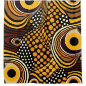 Tribal Ethnic African Pattern Brown Golds Abstract Douchegordijn (Voorkant)