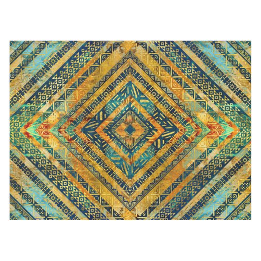 Tribal Ethnic Boho Patroon Tafelkleed (Voorkant (Horizontaal))