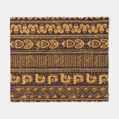 Tribal ethnic seamless fleece deken (Voorkant (Horizontaal))