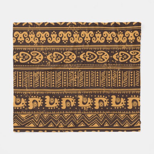 Tribal ethnic seamless fleece deken (Voorkant (Horizontaal))