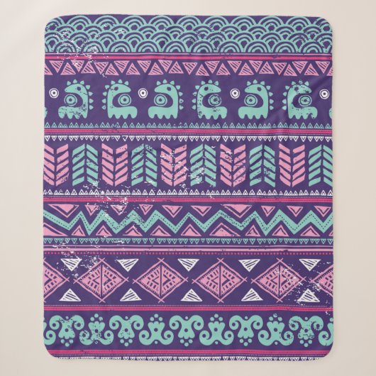 Tribal ethnic seamless sherpa deken (Voorkant)