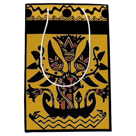 Tribal Ethnic Tattoo Patroon Medium Cadeauzakje (Voorkant)