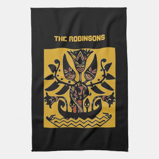 Tribal Ethnic Tattoo Patroon Theedoek (Verticaal)