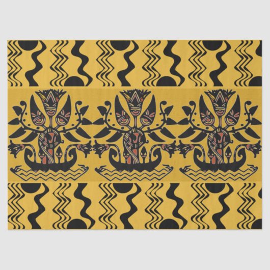 Tribal Ethnic Tattoo Patroon Tissuepapier (Voorkant)