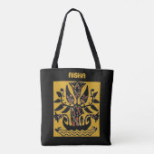 Tribal Ethnic Tattoo Patroon Tote Bag (Achterkant)