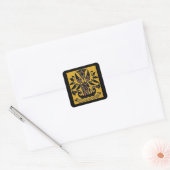 Tribal Ethnic Tattoo Patroon Vierkante Sticker (Envelop)