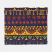 Tribal Ethno: Naadloos patroonontwerp. Fleece Deken (Voorkant (Horizontaal))
