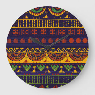 Tribal Ethno: Naadloos patroonontwerp. Grote Klok
