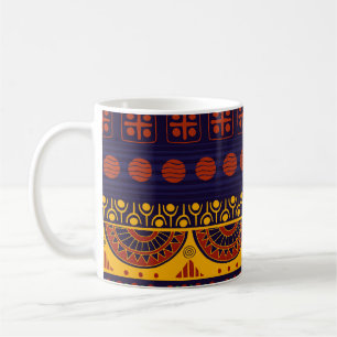 Tribal Ethno: Naadloos patroonontwerp. Koffiemok