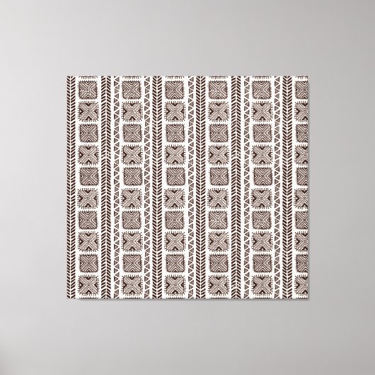 Tribal etnisch naadloos patroonontwerp canvas afdruk (Voorkant)
