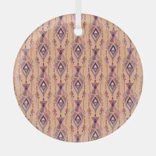 Tribal Etnische: Azteekse naadloze Vintage Glas Ornament