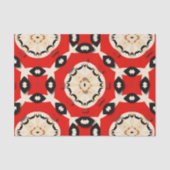 Tribal Etnische Boho Chic Geometric Red Black Beig Tissuepapier (Voorkant)
