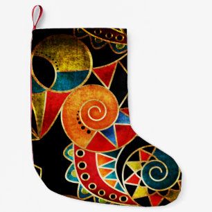 Tribal Etnische Geometrische Heldere Patroon. Kleine Kerstsok