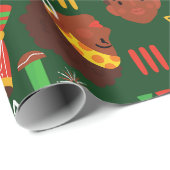 Tribal etnische inheemse Afrikaanse Kwanzaa vakant Cadeaupapier (Rol Hoek)