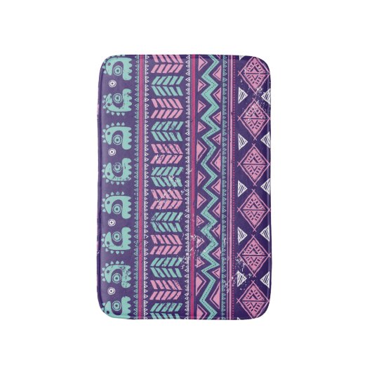 Tribal Etnische: Kleurrijk Naadloos Patroon. Badmat (Voorkant Verticaal)