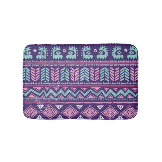 Tribal Etnische: Kleurrijk Naadloos Patroon. Badmat (Voorkant)