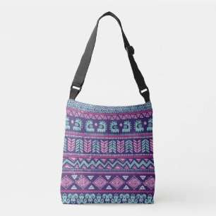 Tribal Etnische: Kleurrijk Naadloos Patroon. Crossbody Tas