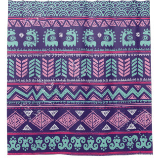 Tribal Etnische: Kleurrijk Naadloos Patroon. Douchegordijn