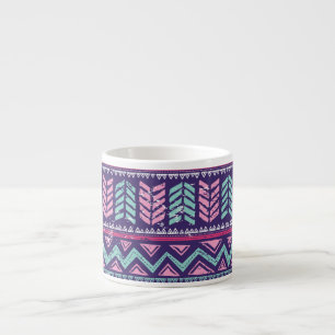 Tribal Etnische: Kleurrijk Naadloos Patroon. Espresso Kop