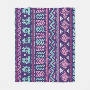 Tribal Etnische: Kleurrijk Naadloos Patroon. Fleece Deken