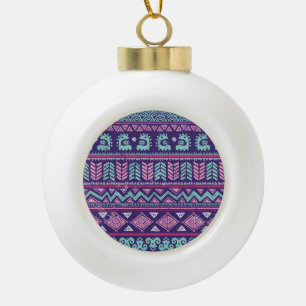 Tribal Etnische: Kleurrijk Naadloos Patroon. Keramische Bal Ornament