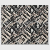 Tribal Etnische Moderne Aardse Afro-Amerikaanse Gi Cadeaupapier (Vlak)