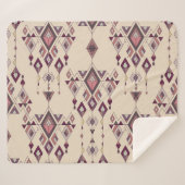 Tribal Etnische Naadloze Aztec Sherpa Deken (Voorkant (horizontaal))