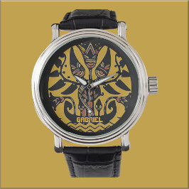 Tribal Etnische Tattoo Pattern Watch Horloge