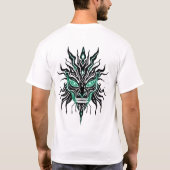 Tribal Face Alien Circuit Patterns T-shirt (Achterkant)