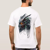 Tribal Face Organic Wires White T-shirt (Achterkant)