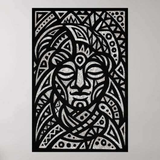 Tribal Face Poster (Voorkant)