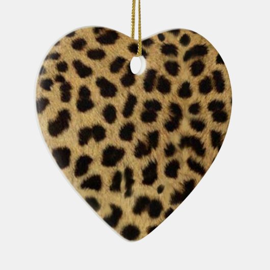 Tribal Fashionista Safari Dier Luipaard Print Keramisch Ornament (Rechts)