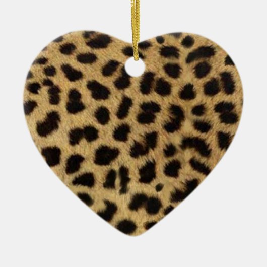 Tribal Fashionista Safari Dier Luipaard Print Keramisch Ornament (Voorkant)