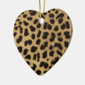 Tribal Fashionista Safari Dier Luipaard Print Keramisch Ornament (Links)