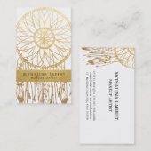 Tribal Faux Gold Foil Bohemian Dream Catcher Visitekaartje (Voorkant / Achterkant)